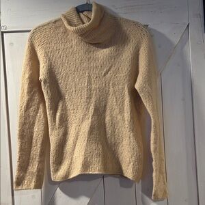 Esisto Conbipel Italian Cashmere Cozy Cream Turtleneck Sweater Vintage No Size